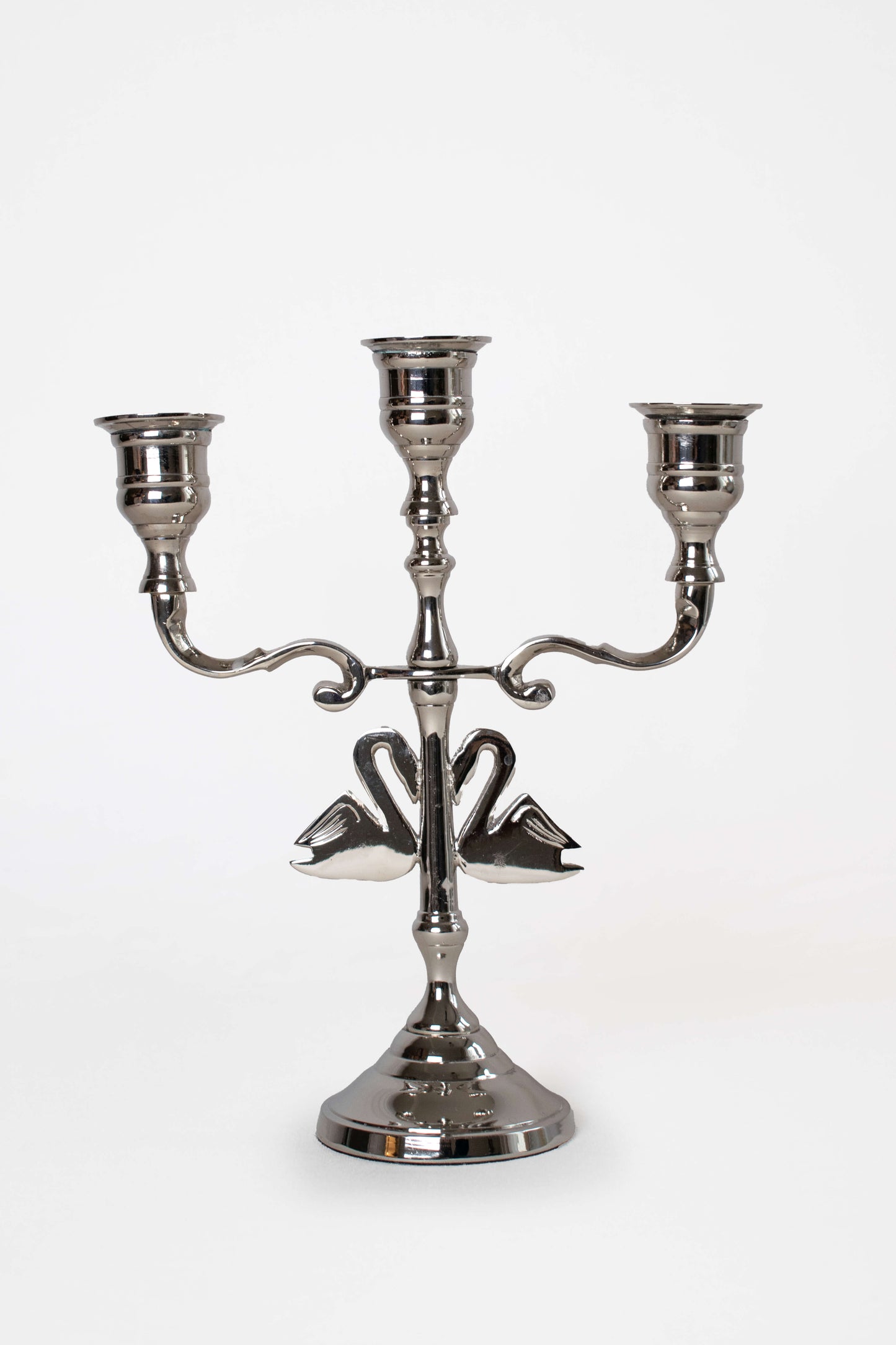 Argent Swan Candle Holder