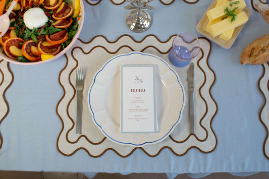 Wavy Beige Placemats Set of 2