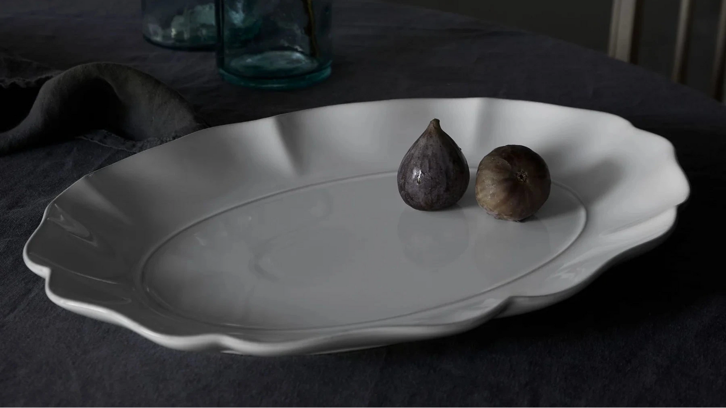 Large White Oval Platter