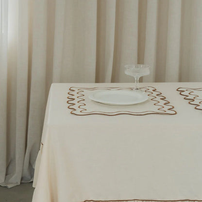 Wavy Beige Placemats Set of 2
