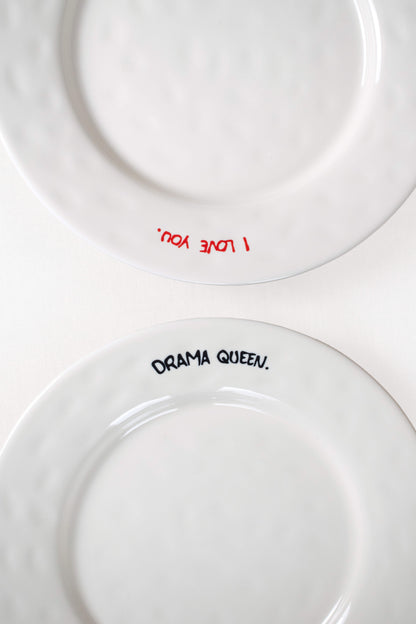 "Drama Queen" Breakfast Plate Set of 2