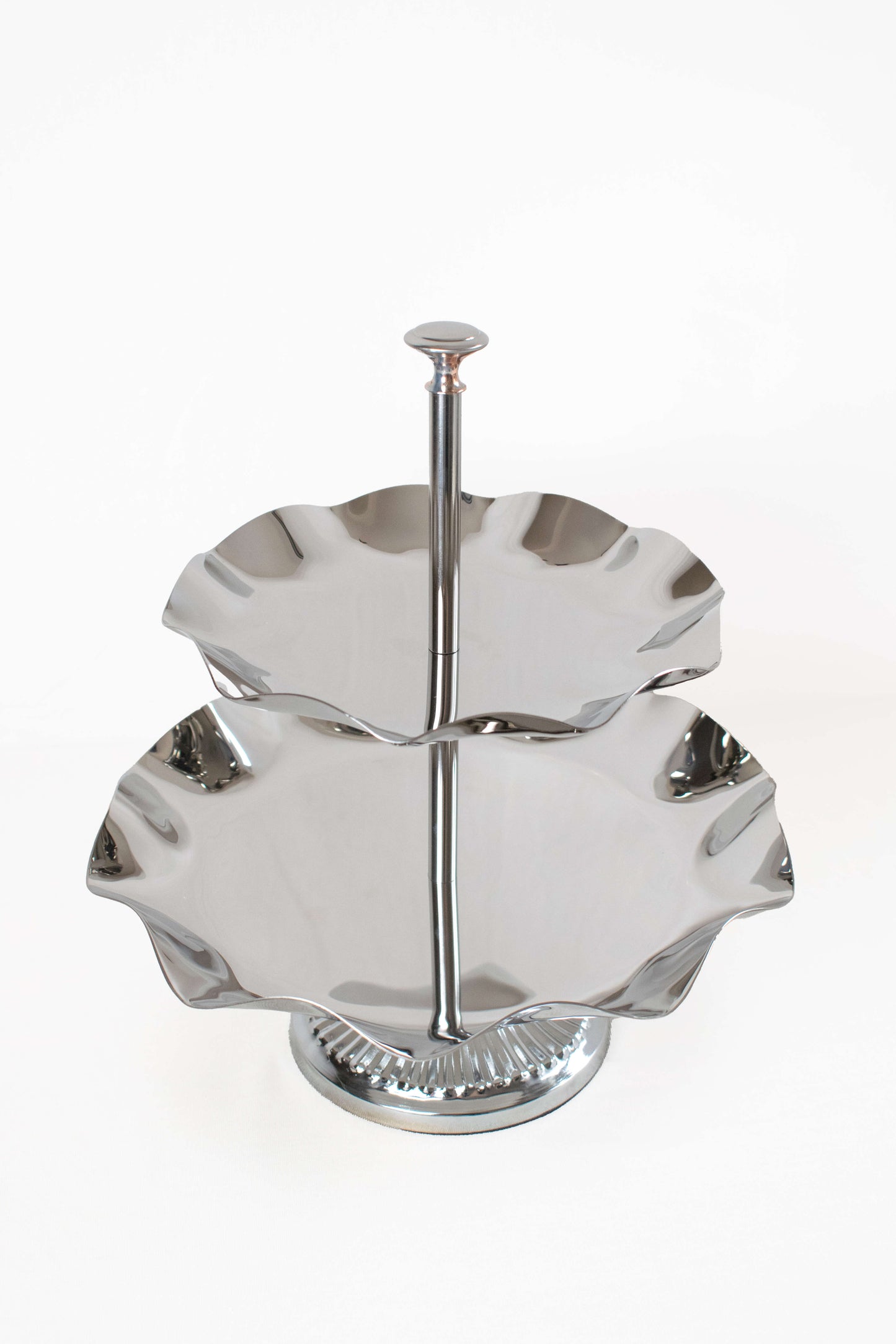 Silver Two-Tiered Serving Tray