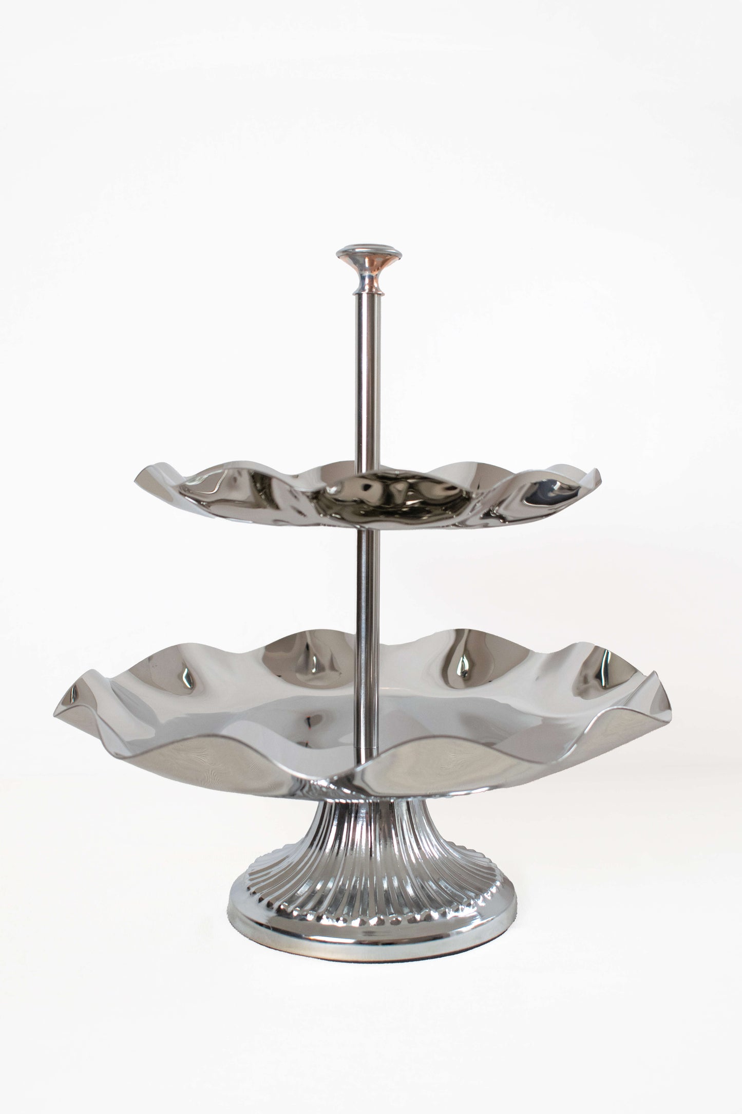 Silver Two-Tiered Serving Tray