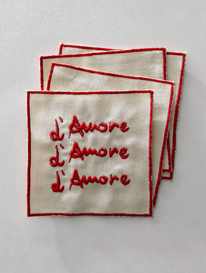 L'Amore Cocktail Napkins Set of 2