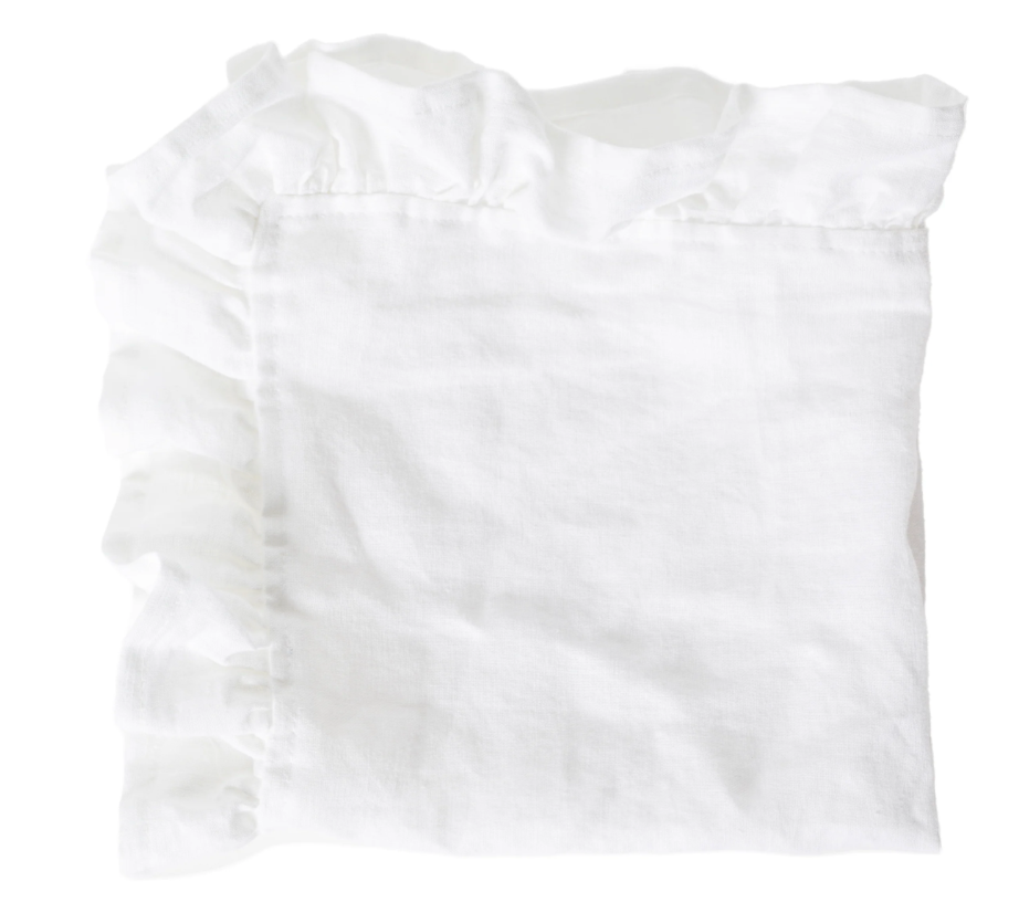 White Ruffle Napkins Set of 2