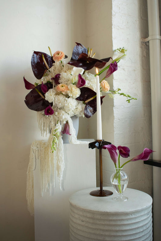 Tall Frilly Candle Holder