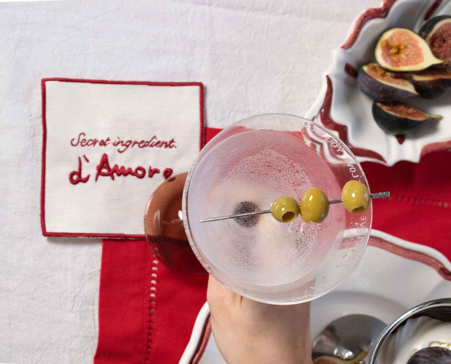 L'Amore Cocktail Napkins Set of 2
